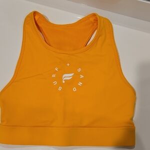 Fabletics Surf + Sand Yellow Sports Bra